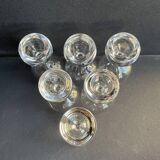 6 Crystal wine glasses – Hollow ball base