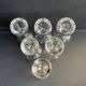 6 Verres à vin cristal – Pied boule creuse