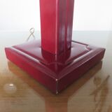 Lamp "the tanner" in burgundy leather 60s 70s