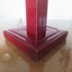 Lamp "the tanner" in burgundy leather 60s 70s