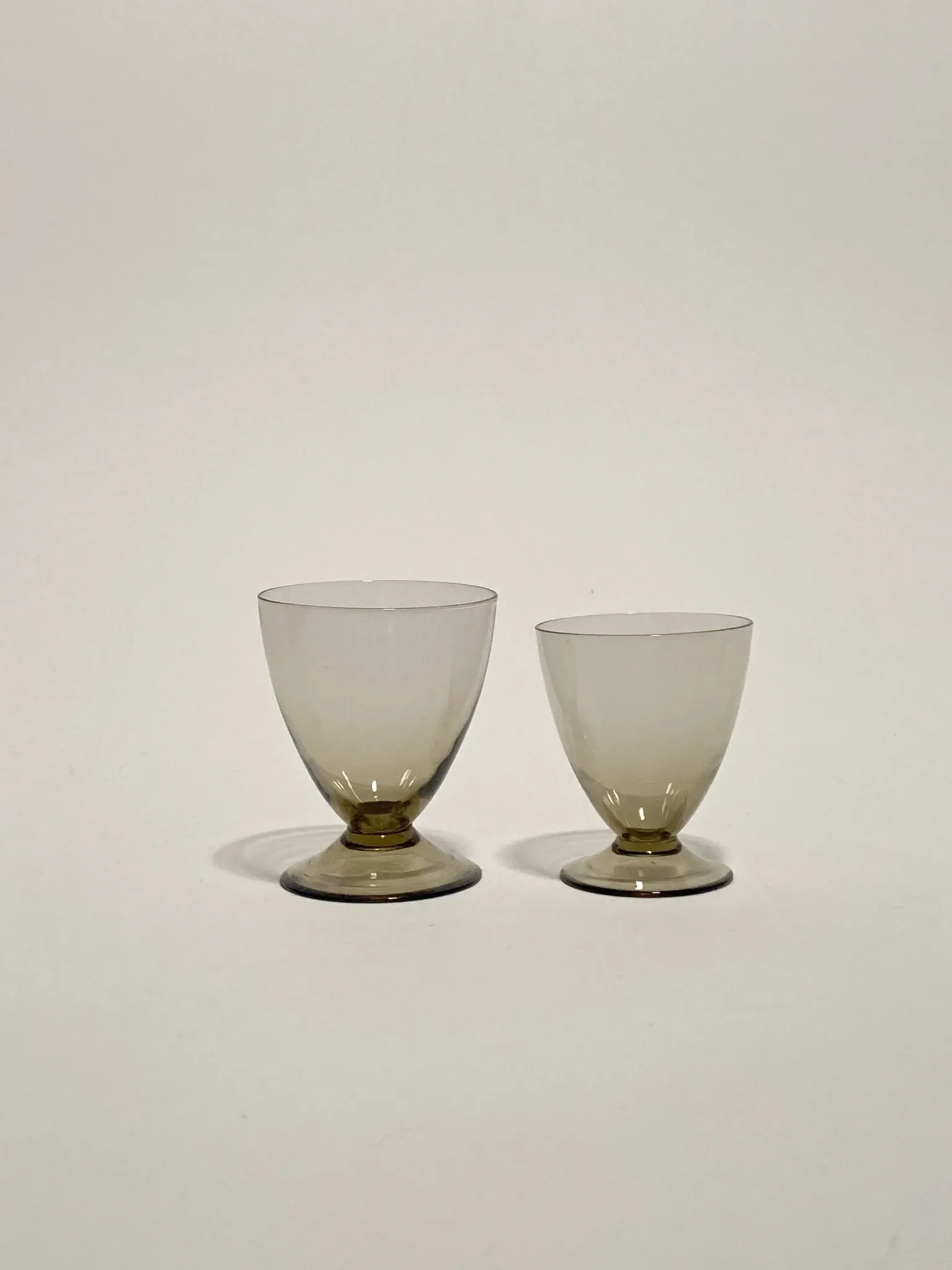 Verres marrons fumés Orrefors