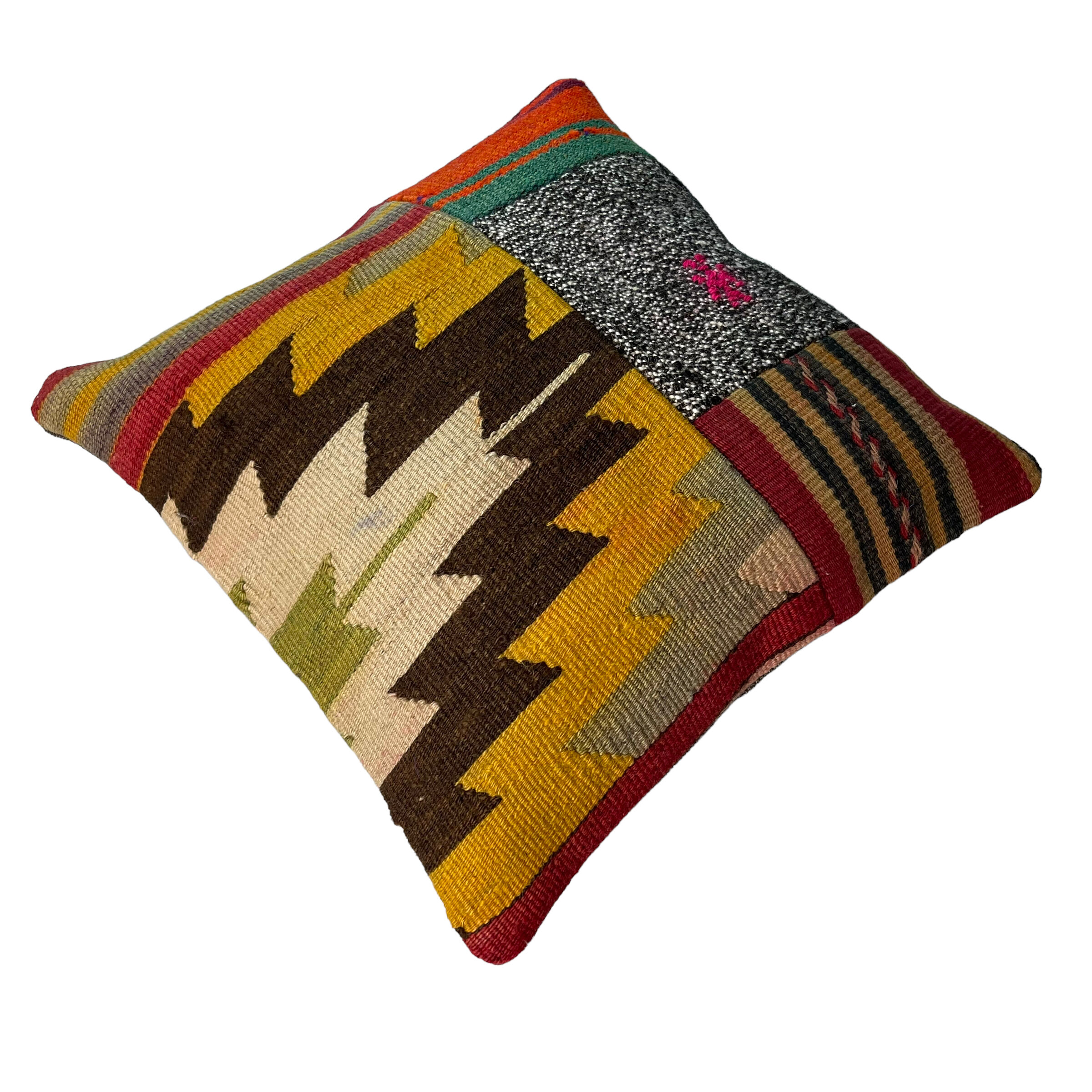 Vintage turkish kilim cushion cover 40 x 40 cm