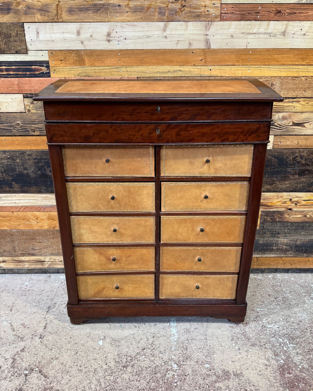 Mahogany writing cabinet