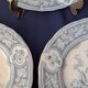 Assiettes en faïence anglaise. 19ème.  Grosvenor China
