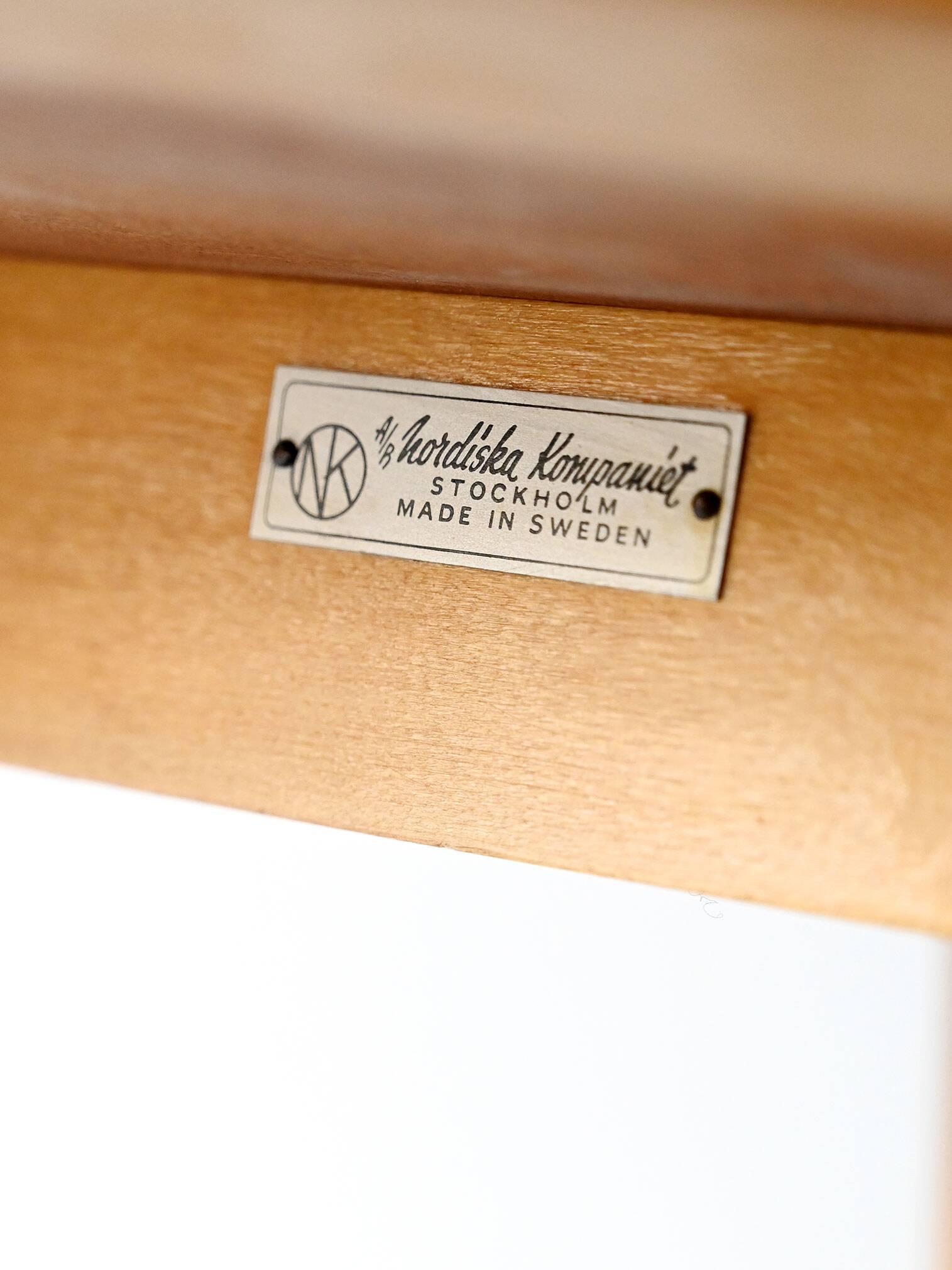 Vintage Swedish Coffee Table by Nordiska Kompaniet in Teak and Oak