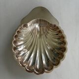 Silver-plated shell catchall – vintage shell decorative tray
