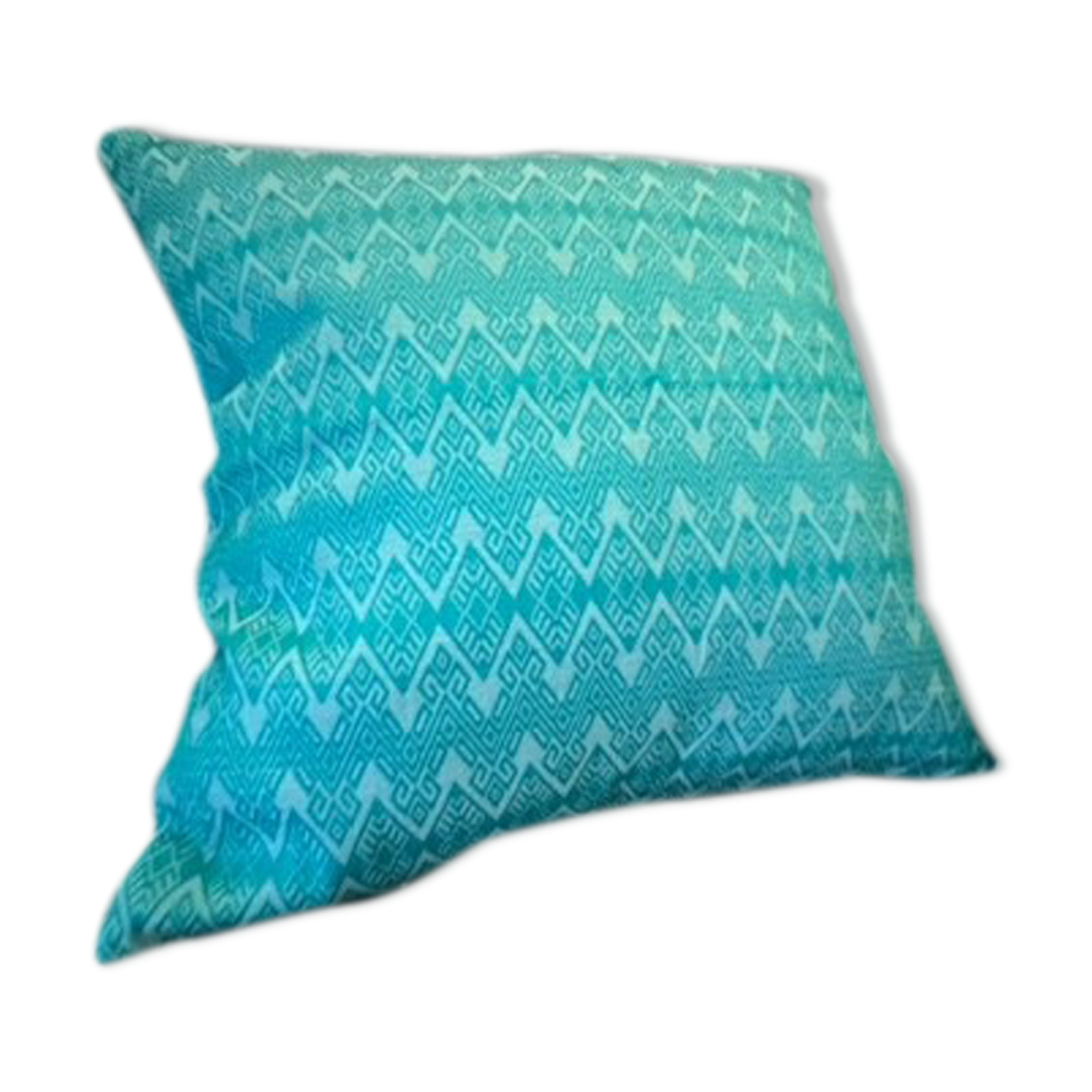 Ocean blue Kachin cushion 50x50