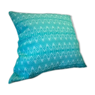 Coussin Kachin bleu océan 50x50