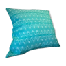 Ocean blue Kachin cushion 50x50