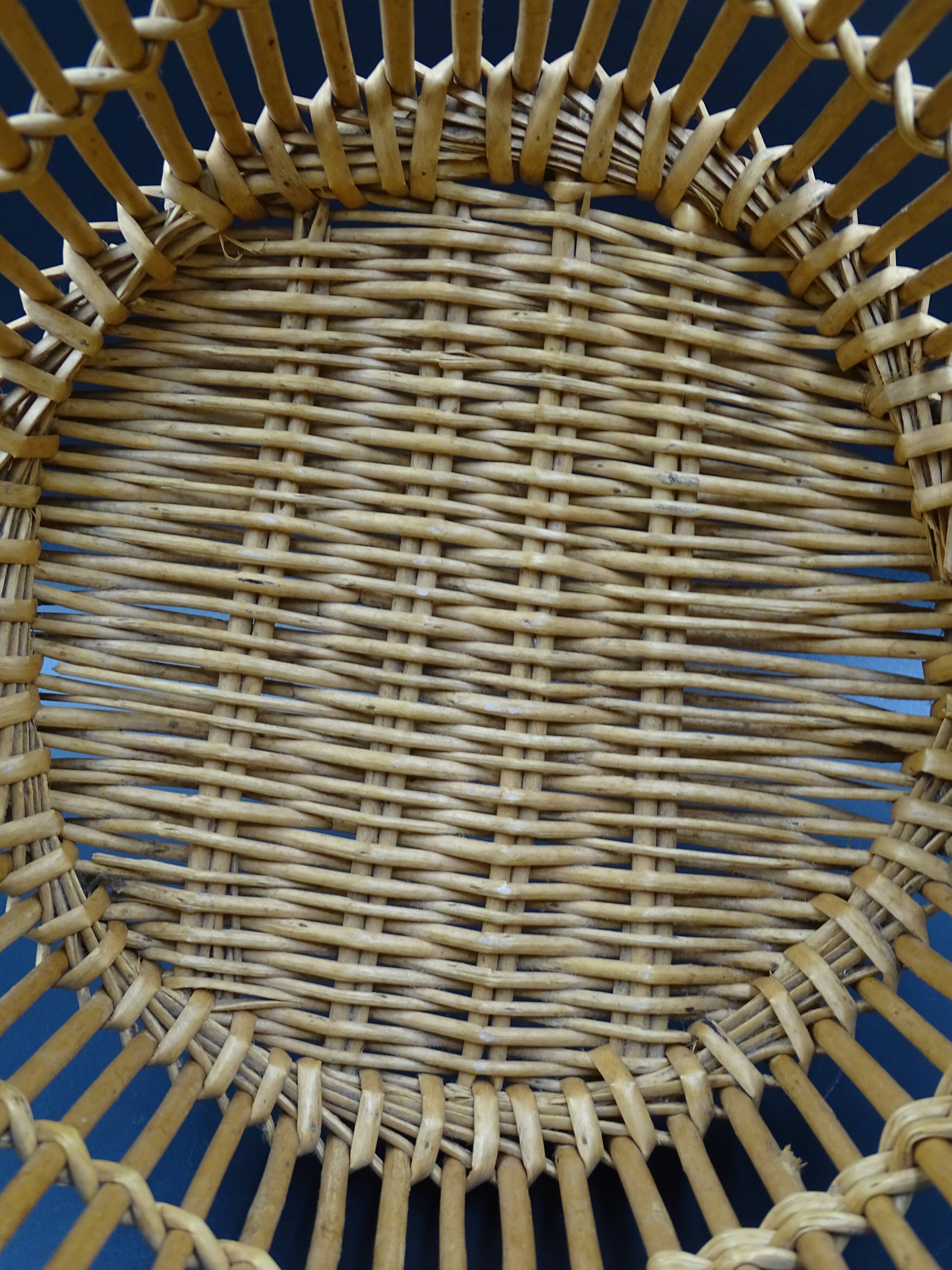 Wicker wastepaper basket