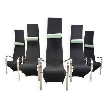 Postmodern King dining chairs by Belgochrom - set of 6