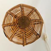 Rattan table lamp, Italy 60s
