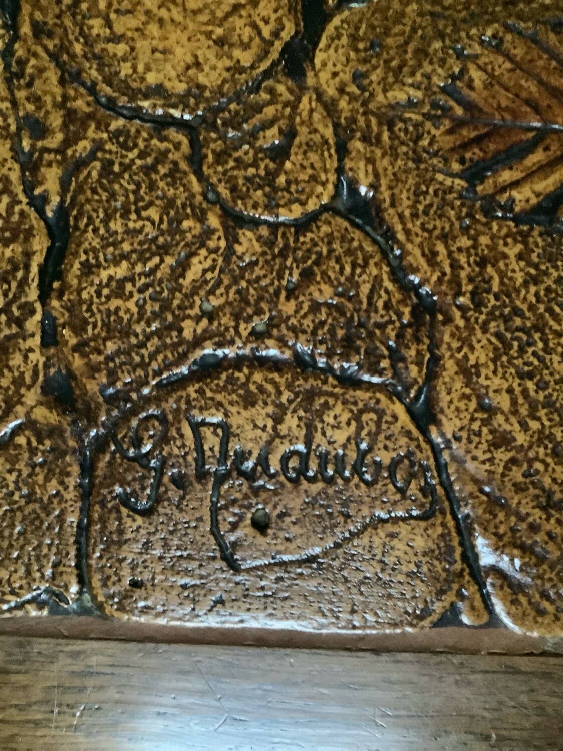 Ceramic coffee table signed Capron style