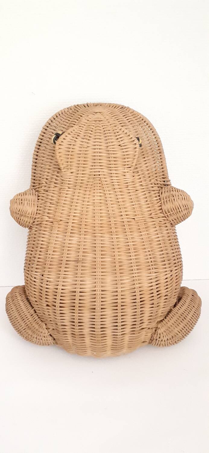 Rattan frog Olivier Cajan, 1970