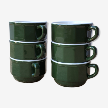 Tasses céramique verte