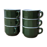 Green ceramic cups