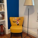 Lampadaire design années 50 pied filaire en métal