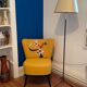 Design floor lamp 50s wired metal foot