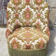 Toad armchair, velvet tapestry vintage patterns, 50s
