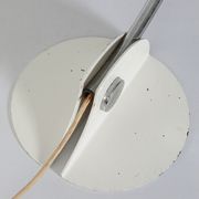 Lamp designed by luci cinisello - origin milan, italy - material: chromed metal painted white - height