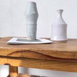 1980 pine wheeled console table