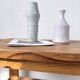 Desserte console à roulettes en pin 1980
