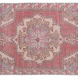 Vintage Turkish rug from Oushak, hand-woven 132x216 cm