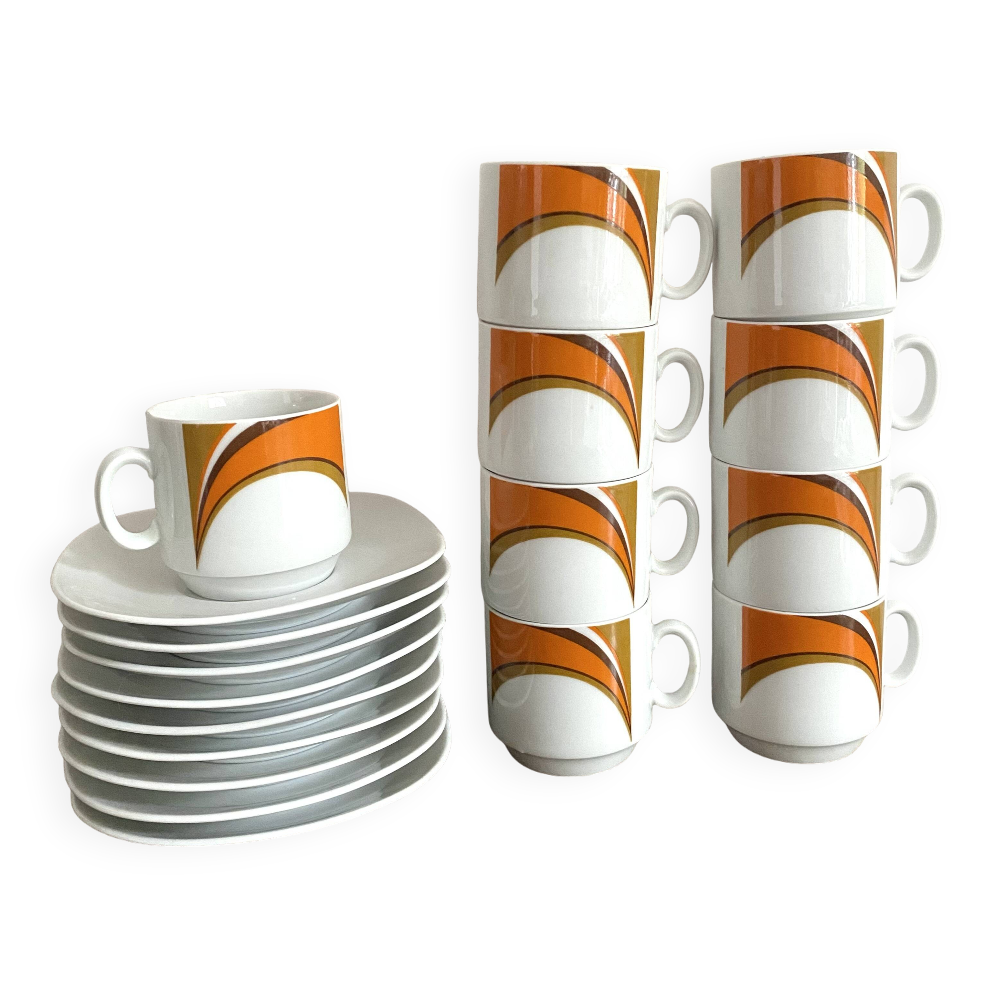 Vintage Schirnding Bavaria Coffee Mugs, 70s