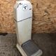 Old pharmacy scale TESTUT metal white + tray gray vintage