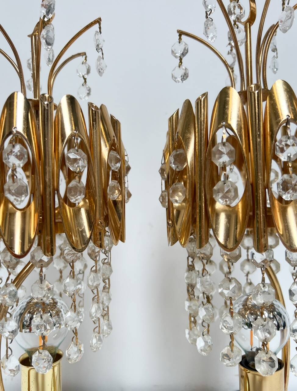 Set of crystal table lamps from Spain, 1970’s (2)