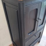 Sideboard, sideboard in black painted wood