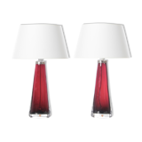 Paire de lampes à poser en cristral Model RD 1566