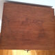 Rolling curtain filing cabinet in vintage oak