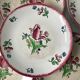 Set of 7 dessert plates gien model "lorraine" hand painted 30-40s