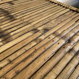 Vintage square bamboo coffee table, H. 38cm W. 47cm D. 47cm