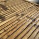 Vintage square bamboo coffee table, H. 38cm W. 47cm D. 47cm