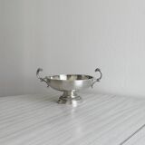 Silver-plated metal footed bowl