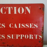 Metal plate vintage 1950