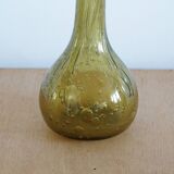 Vase à col long en verre soufflé bullé