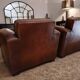 2 fauteuils Club Vintage cuir