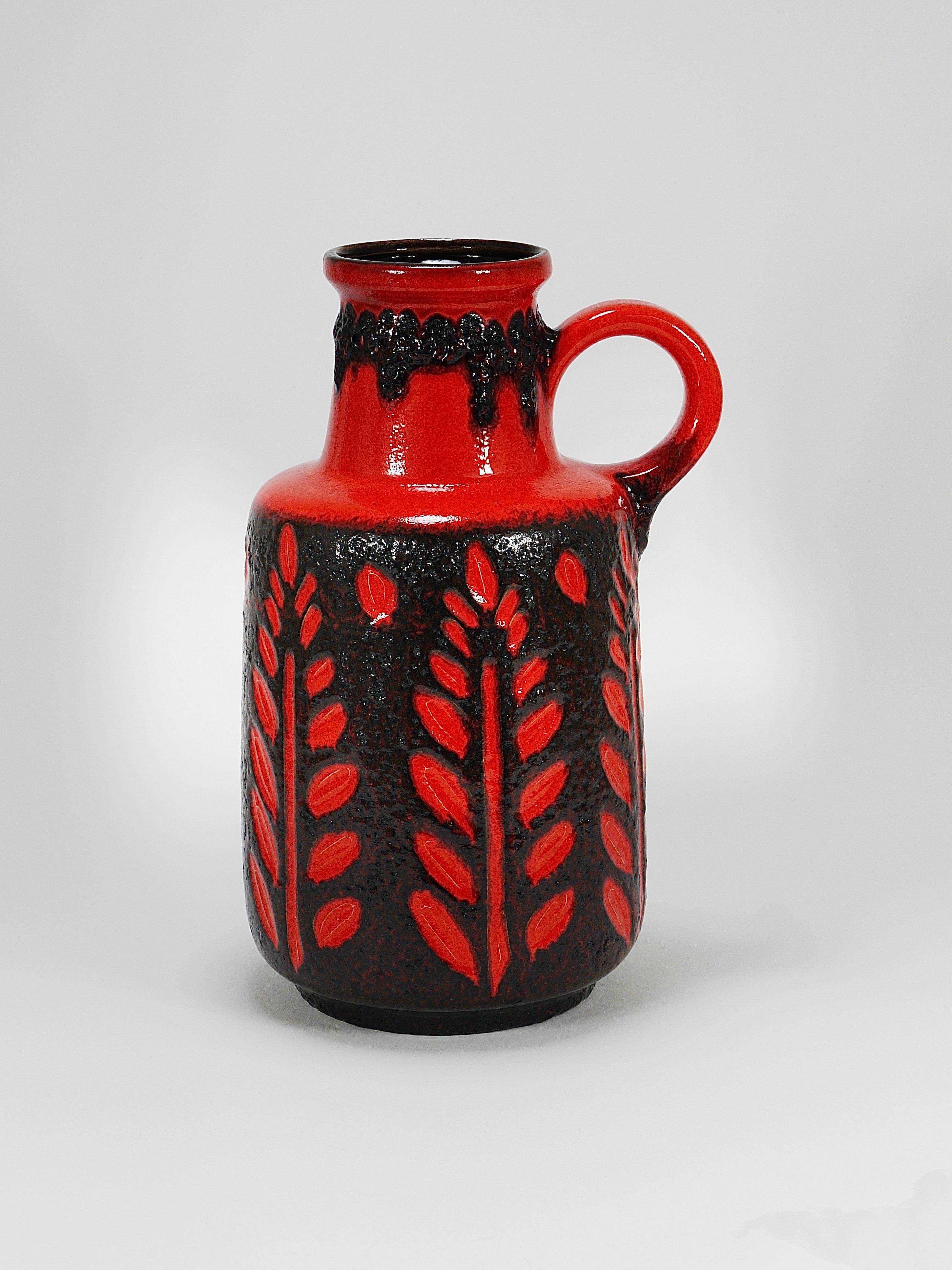 Large Ceramic Art Vase "Fat Lava" by Scheurich, West Germany, 1970s