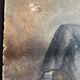 Old painting, portrait of a peasant, signed Étienne Chabrier, dated 1953