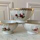 Trio de bols à fleurs en porcelaine années 50