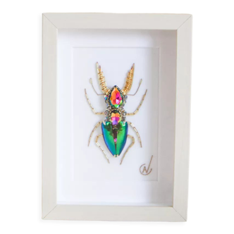 Haute-Couture embroidery - Multicolor beetle