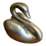 Vintage brass swan