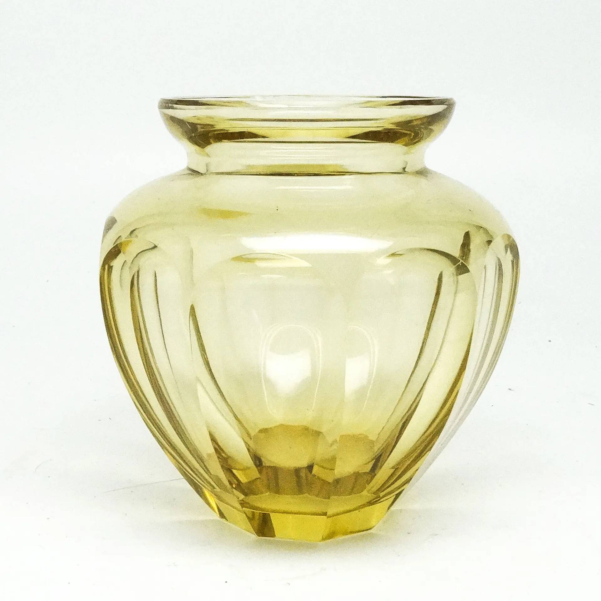 Art Deco vase, crystal, design by J. Hoffmann, Bohemia, Czech Republic, 1930s