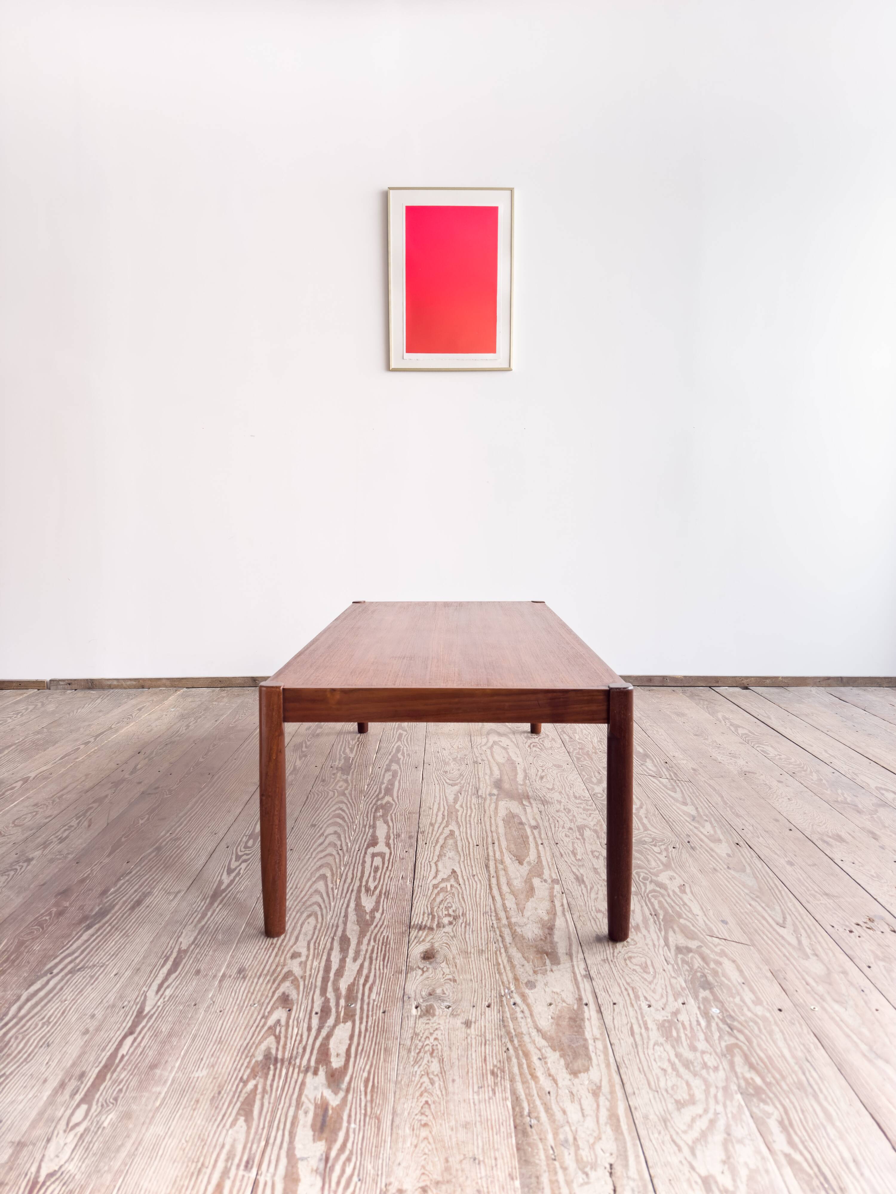 Grande table basse en teck danoise, design années 60