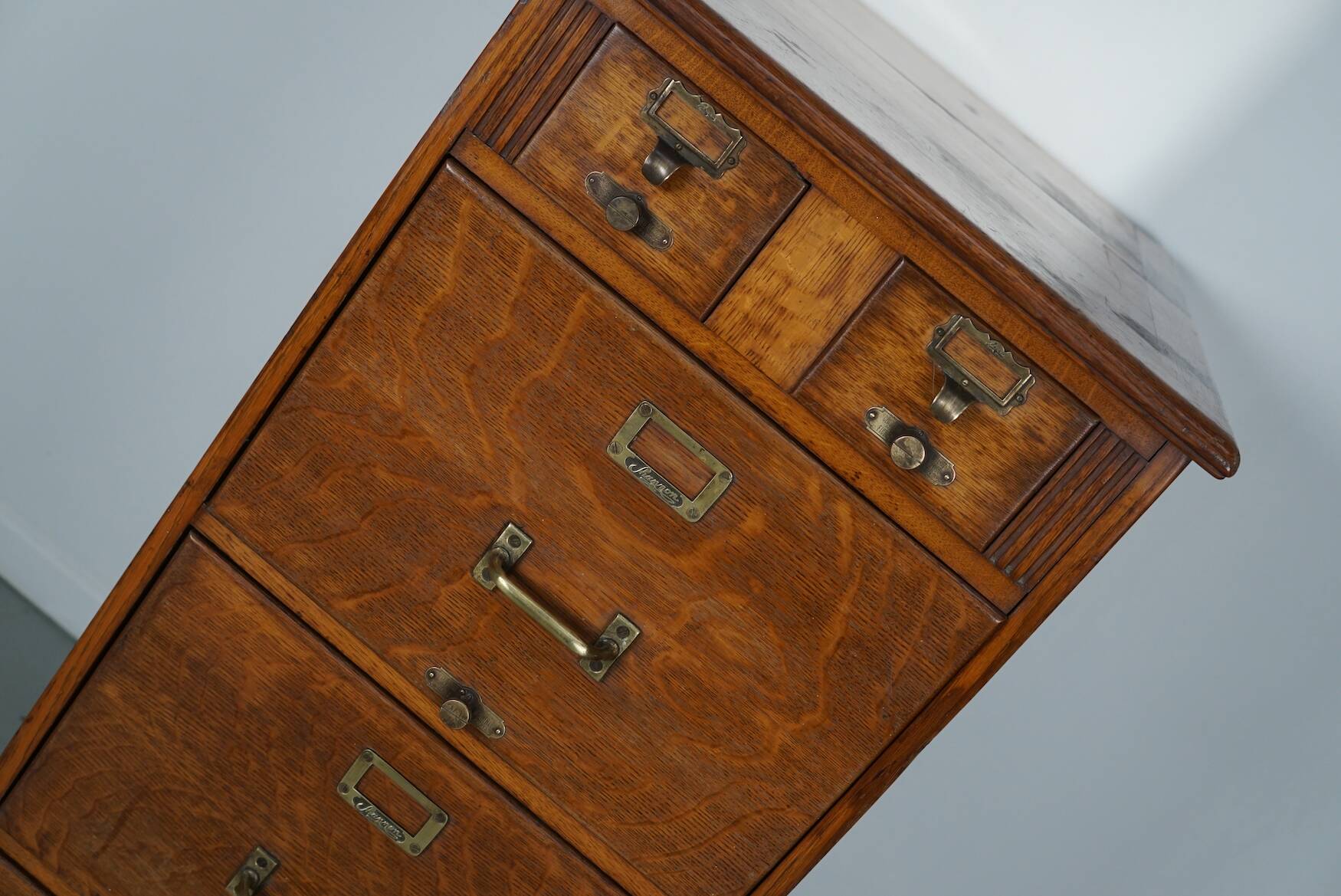 French Oak Apothecary Cabinet / Filing Cabinet, 1920/30s