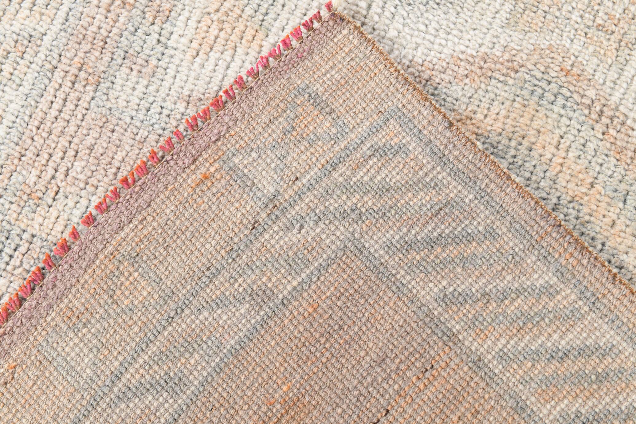 3x12 Pale Orange Beige Turkish Vintage Runner Rug, 86x352Cm SK 18322