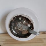 Ceiling lamp white opaline globe vintage